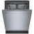 Bosch 300 Series 24-Inch Recessed Handle Dishwasher in Stainless Steel - SHE53C85N