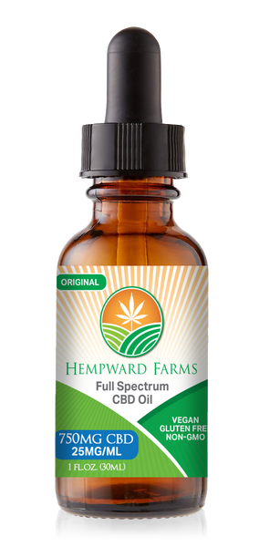 750mg CBD oil tincture Hempward Farms natural hemp flavor