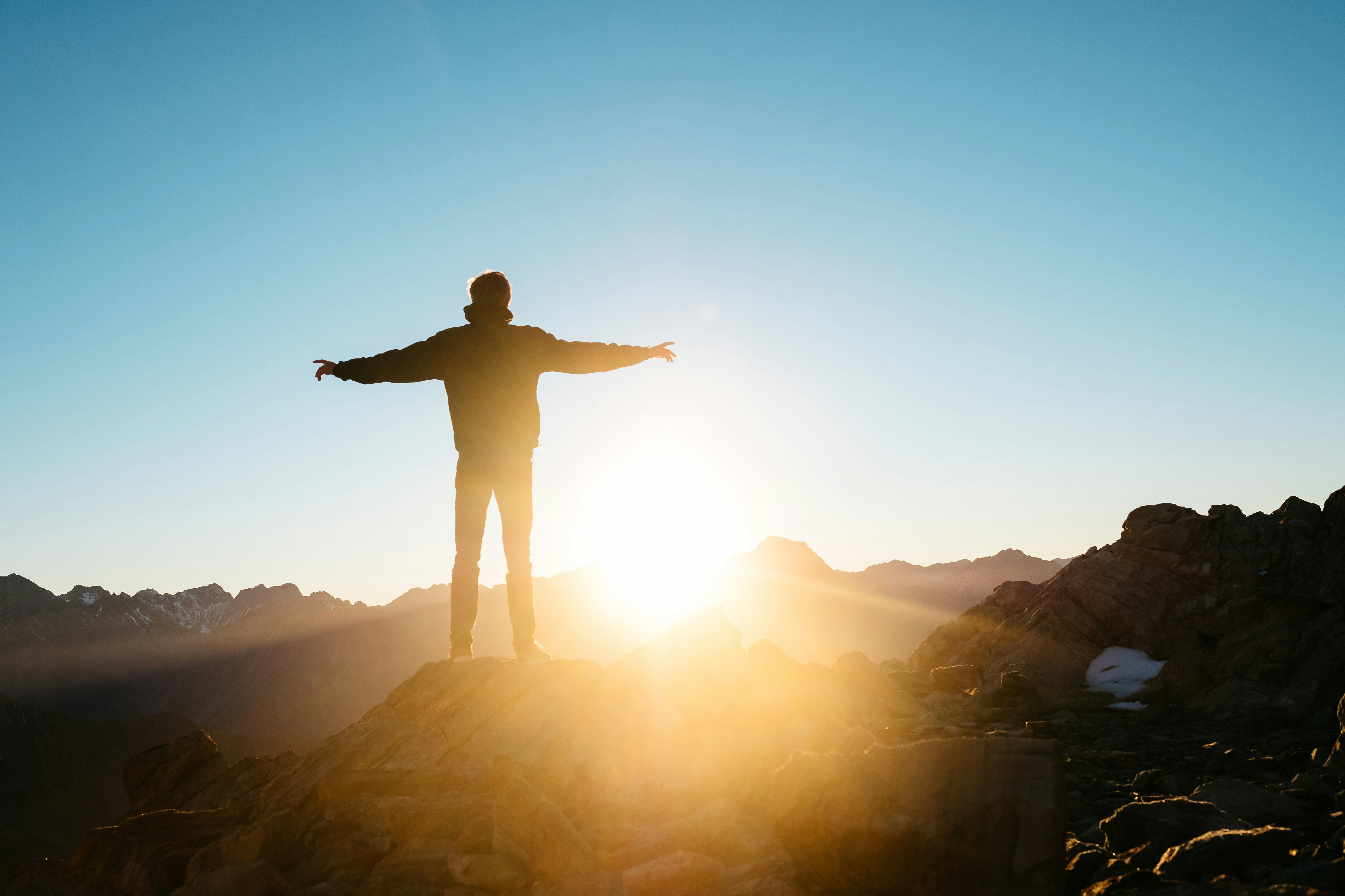 Man standing on a mountain
