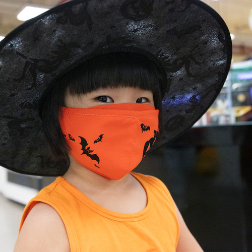 Jack O'Lantern Halloween Face Masks - Child Large