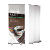 Organo starter kit signage banner with lightweight stand