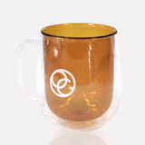 Organo OG 350ml Double Wall Glass Mug made from premium borosilicate glass, designed to keep hot beverages hot and cold drinks cold.
