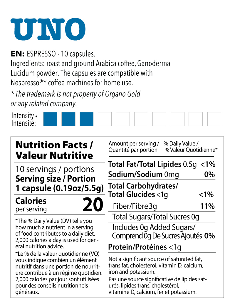 Nutrional Facts on 