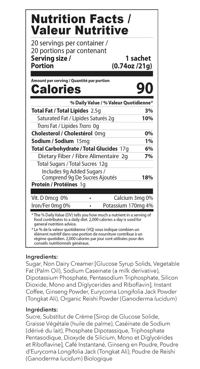 Nutrional Facts on 