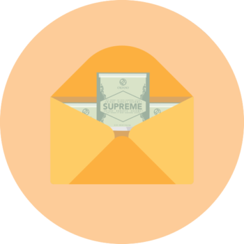 Graphic with envelope and sachets.