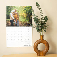 Create your 2024 personalized photo wall calendar with images and text