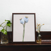 Add character to your staircase with beautiful blooms printed on framed canvas