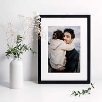 An 8x10 framed black print with a matte finish offers a clean, elegant look, perfectly complementing any décor.