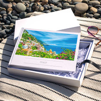 Each layflat photo book arrives in a beautifully designed display box, adding a touch of elegance to your most cherished summer memories