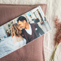 Capture the romance of your autumn wedding with a layflat photo book that showcases seamless spreads