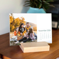 Celebrate the changing seasons with a personalized desk calendar that’s both functional and beautifully photo-filled