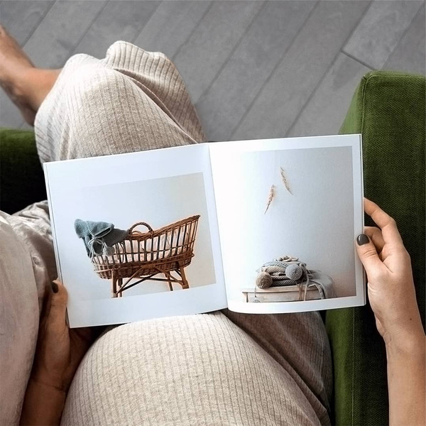 Forever treasure the journey of your pregnancy with delicate softcover photo books