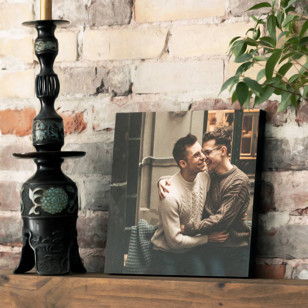 Put your happiest moments on display with a portrait of your and your partner laughing on a 12 x 12 inch mounted photo print Put your happiest moments on display with a portrait of your and your partner laughing on a 12 x 12 inch mounted photo print