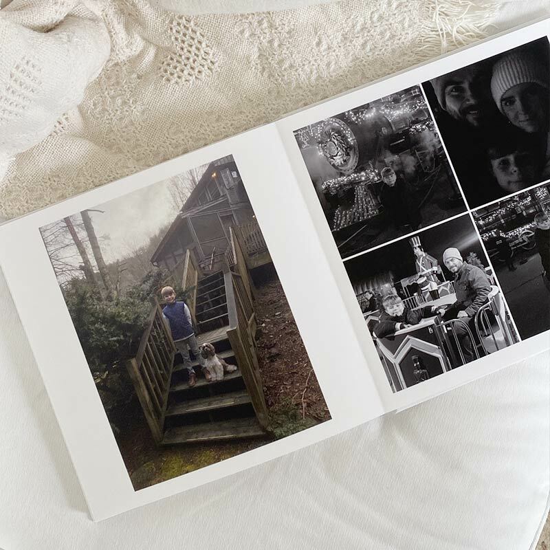 Fill a hardcover photo book with pictures of you and dad for a perfet Father's Day gift like @aubreyycook on Instagram