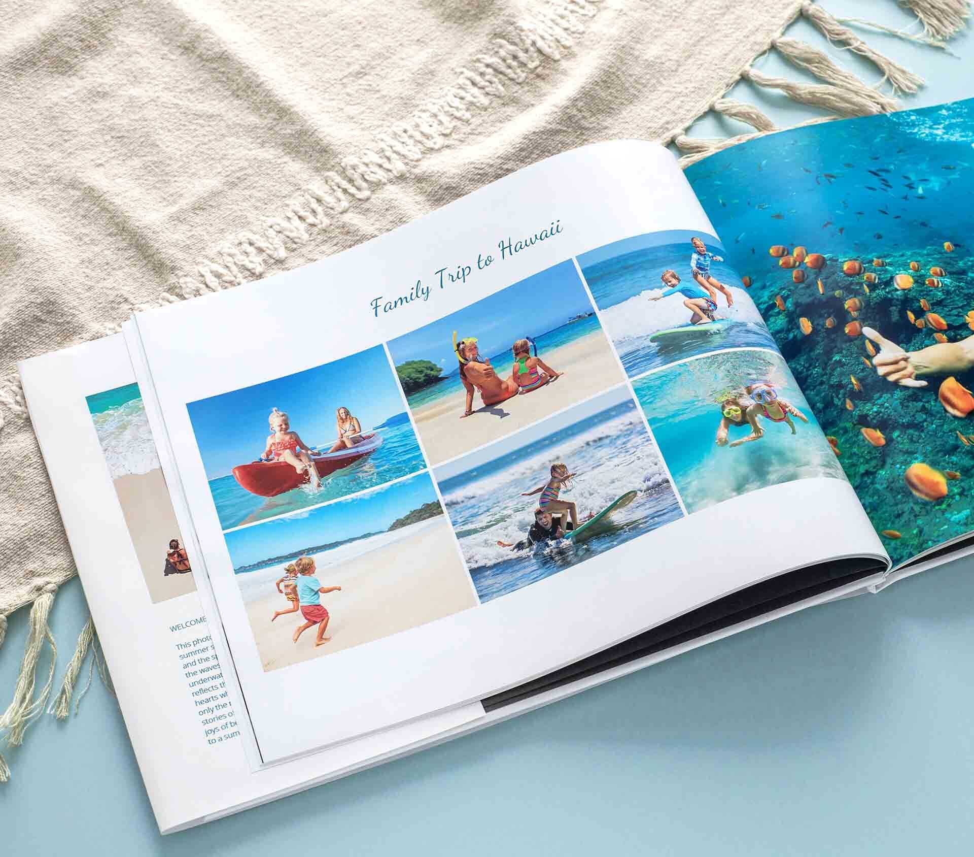 Capture the magic of your summer getaway and keep it forever with a personalized hardcover photo book