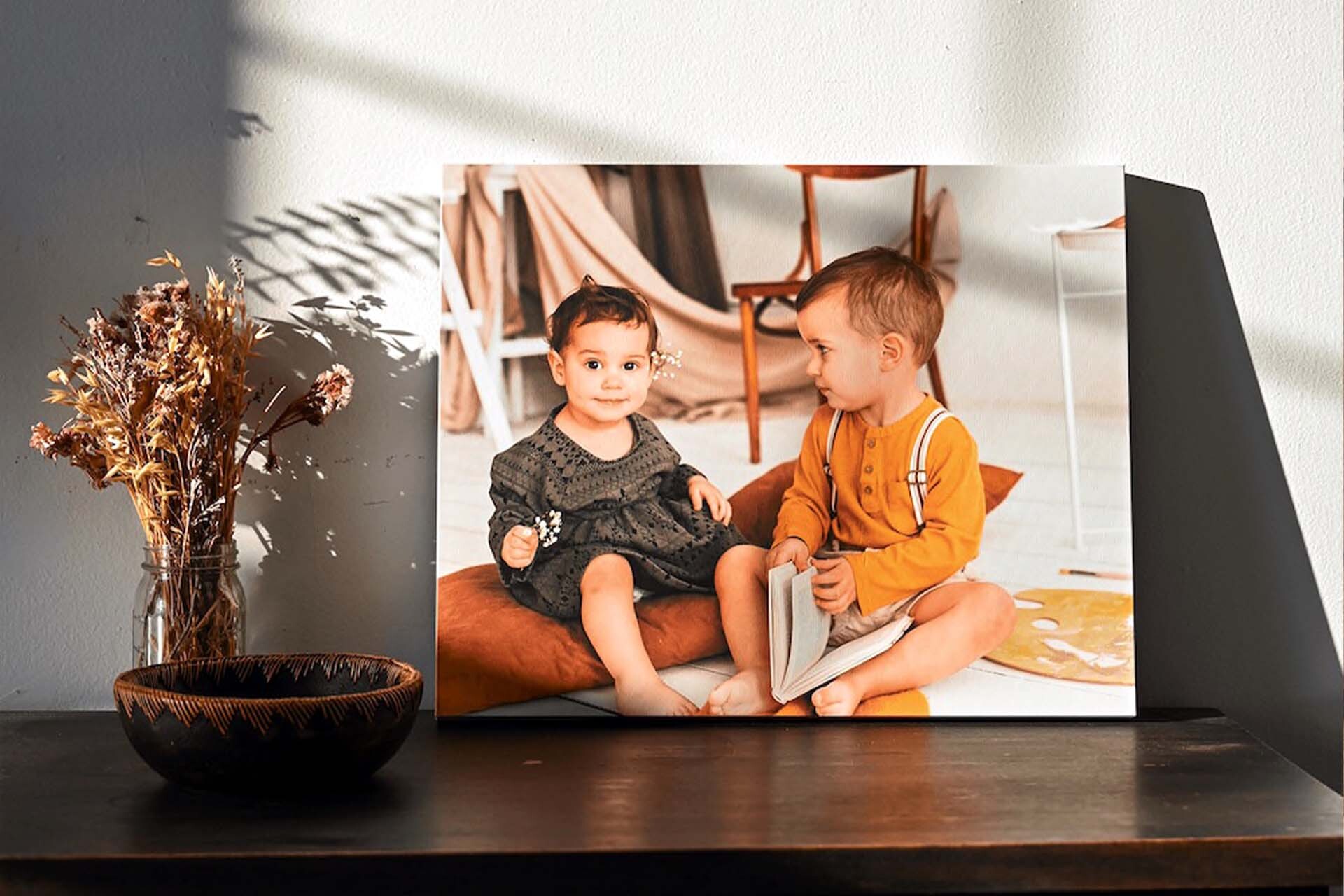 Embrace cozy memories with a personalized canvas print perfect for your seasonal home decor