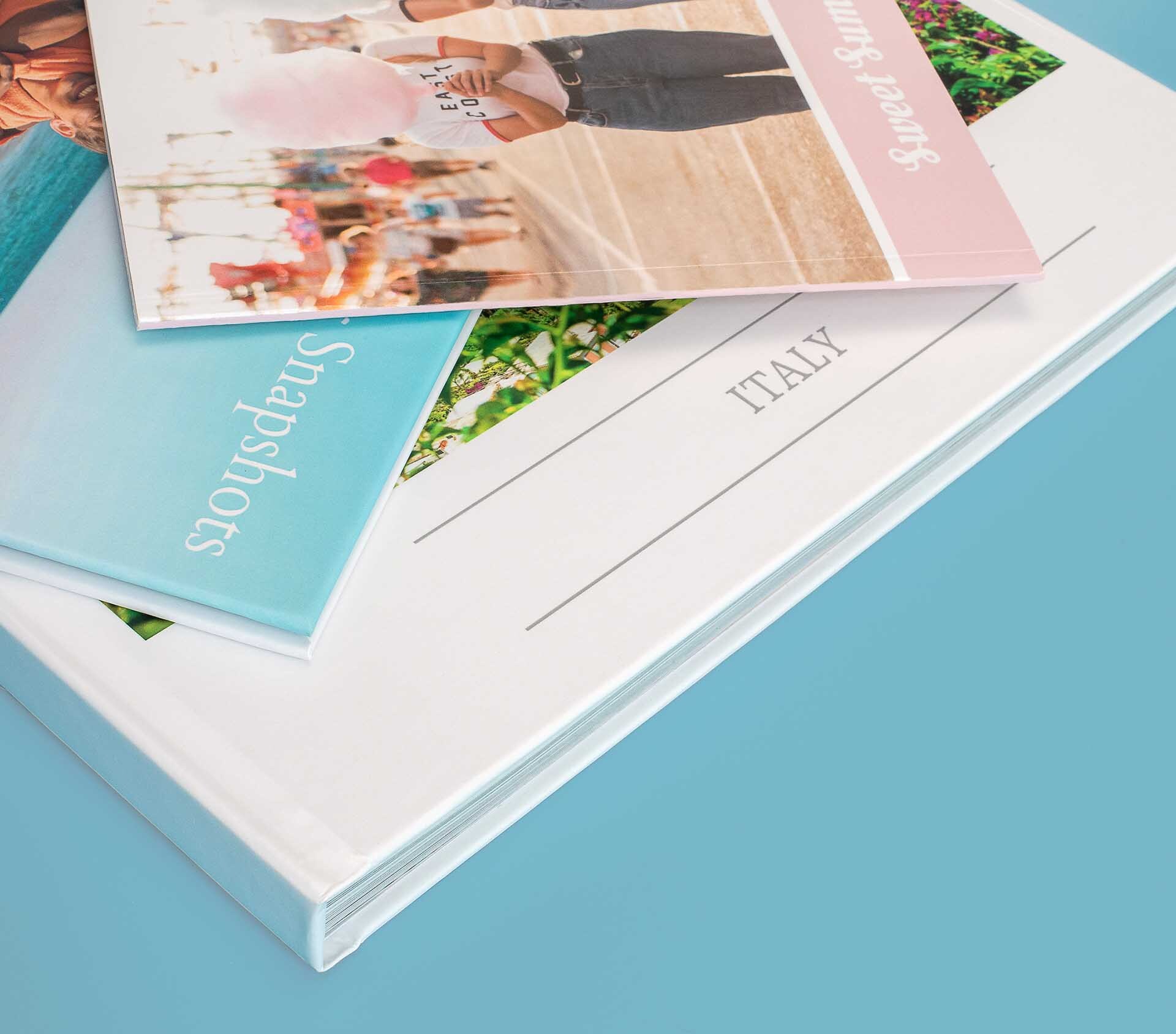 Explore our range of photo book styles — including hardcover, layflat, and softcover options to suit every story