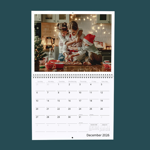 Give a year of memories this holiday season with a custom photo calendar that turns favorite moments into daily joy