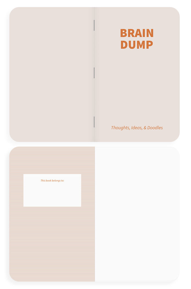 Notebook theme designed for free-flowing thoughts, brainstorming, and mind mapping.