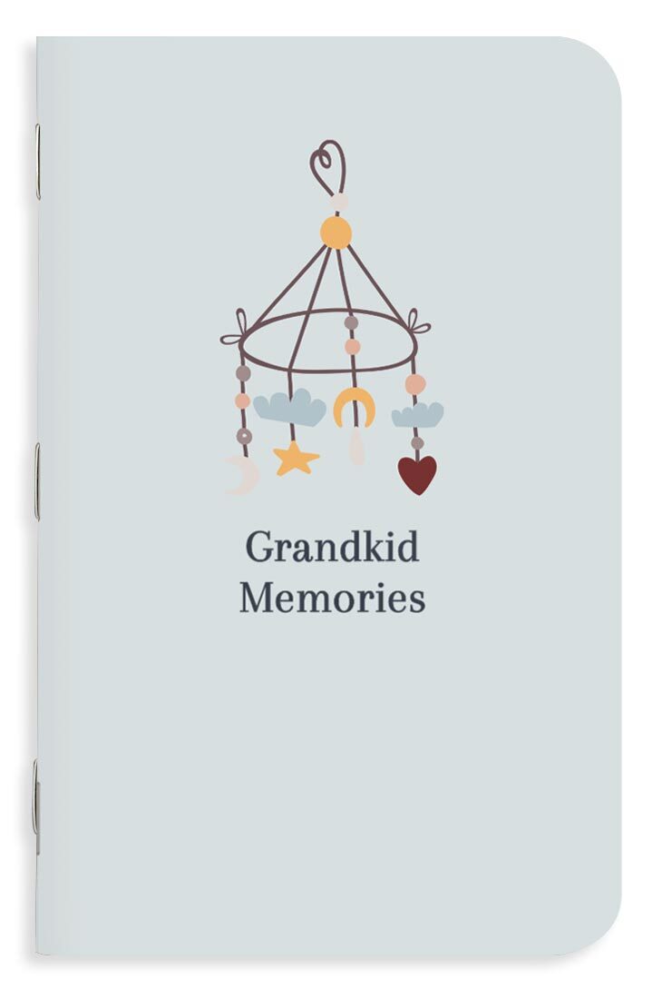 Playful notebook design to treasure moments with grandchildren.