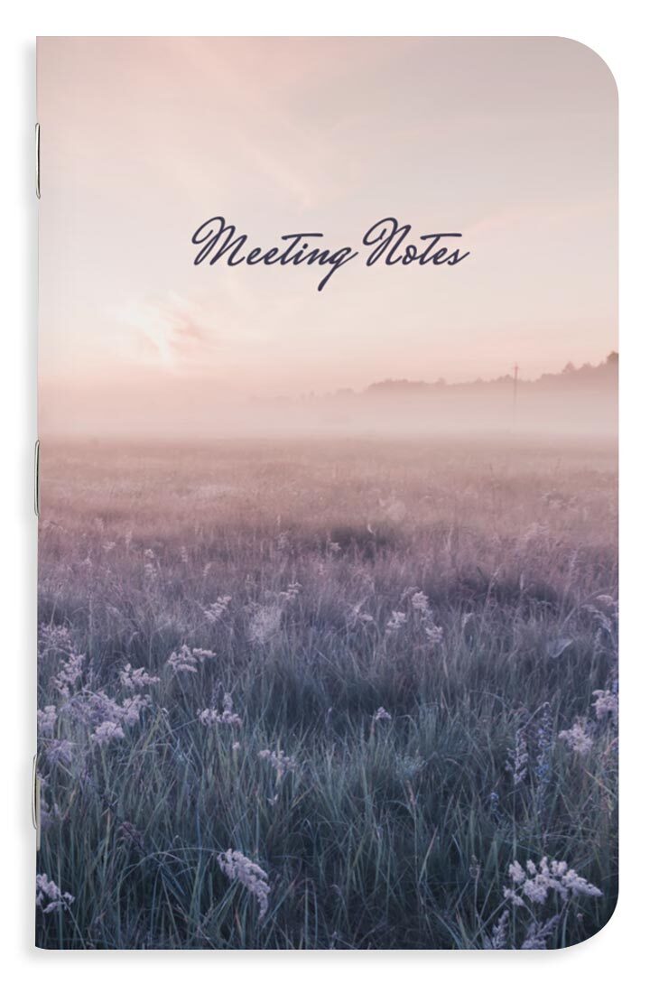 Professional notebook design ideal for documenting meetings and work sessions.