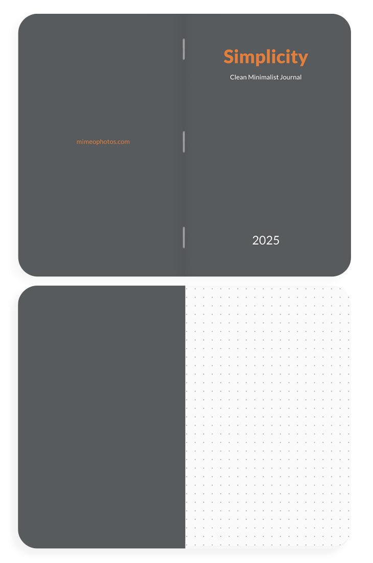 Minimalist memo book theme with clean lines and neutral tones.