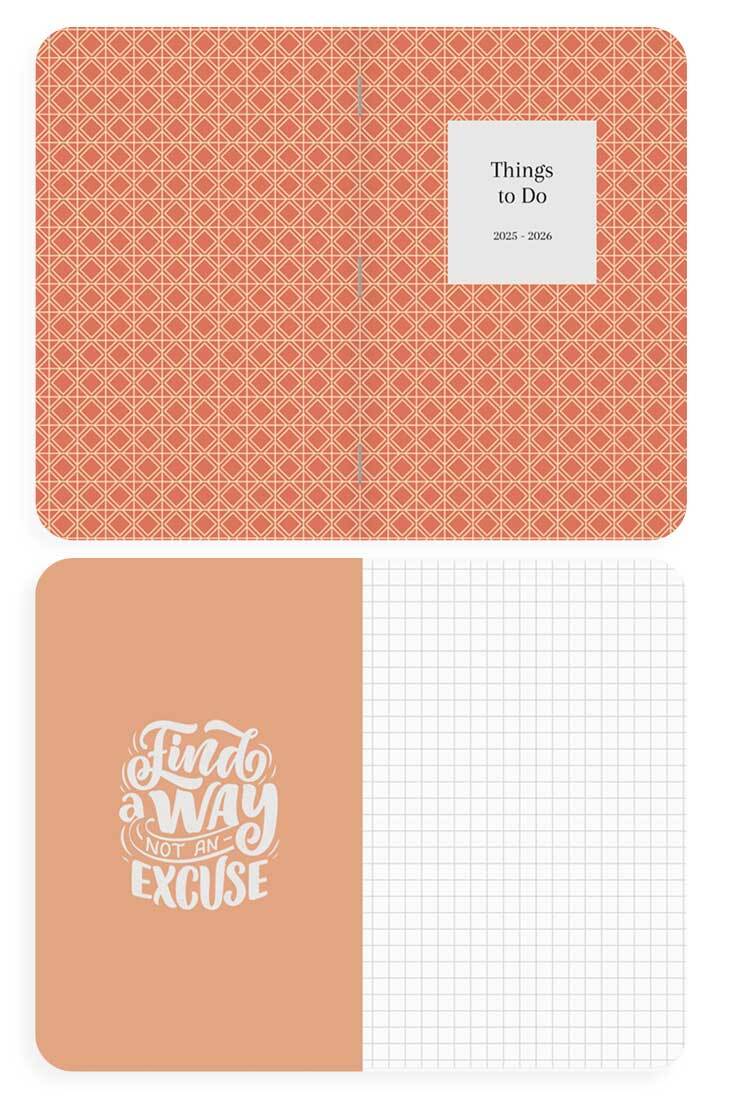 Memo book layout perfect for to-do lists, daily tasks, and personal organization.