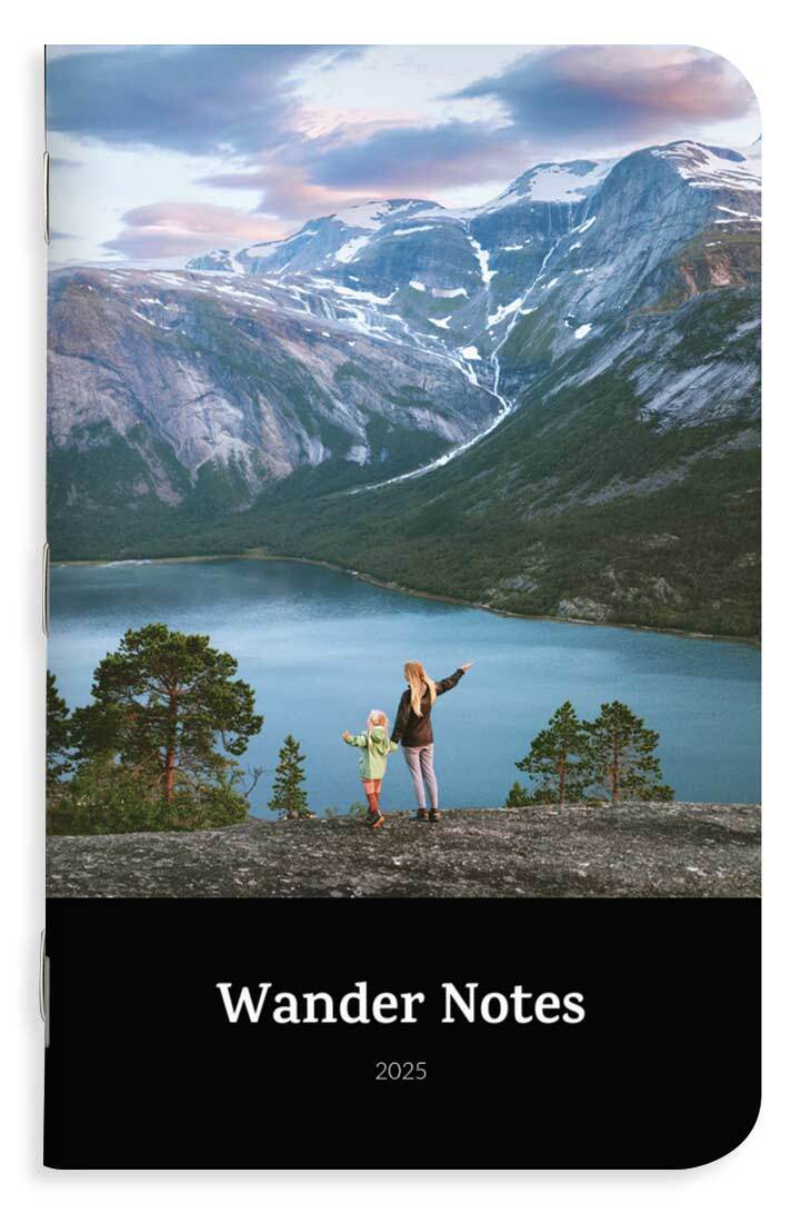 Stylish memo book theme for capturing wanderlust memories and journeys.