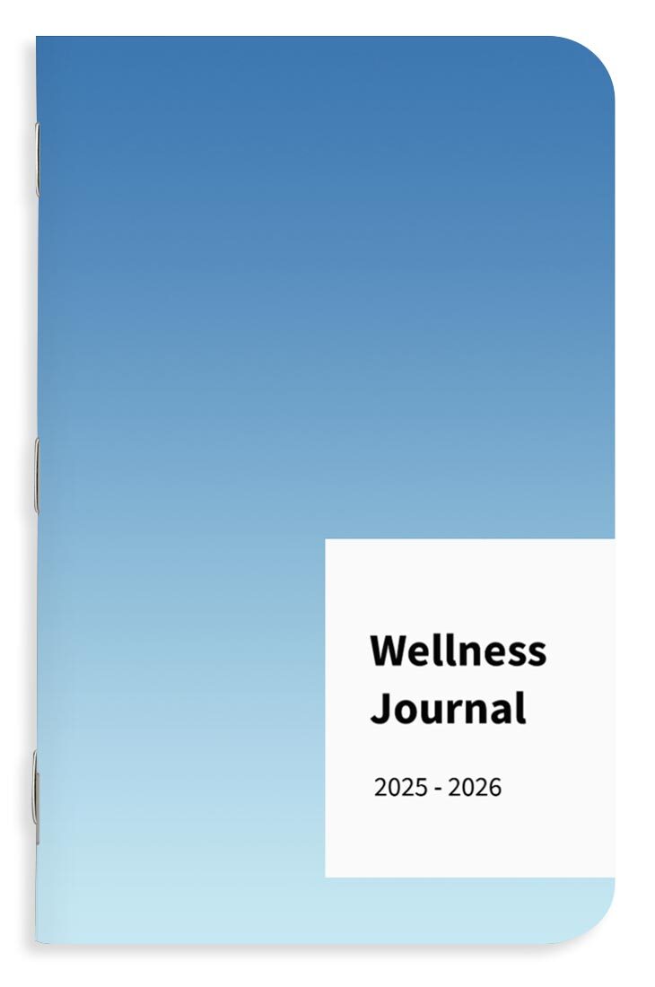 Notebook theme for mindfulness, wellness tracking, and self-care reflections.