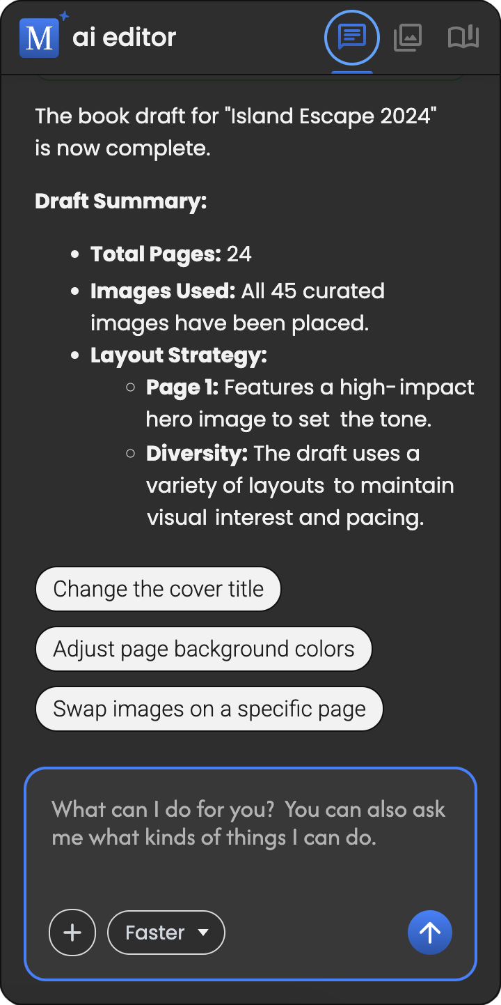 Arlo AI Print Studio Chat Box