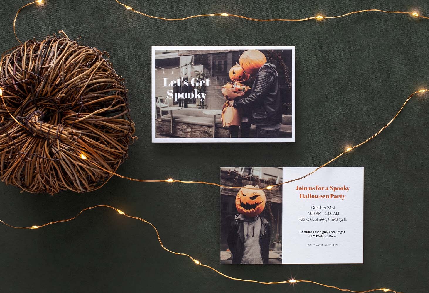 Personalize every detail—from text to images—for a one-of-a-kind Halloween invitation that’s truly yours