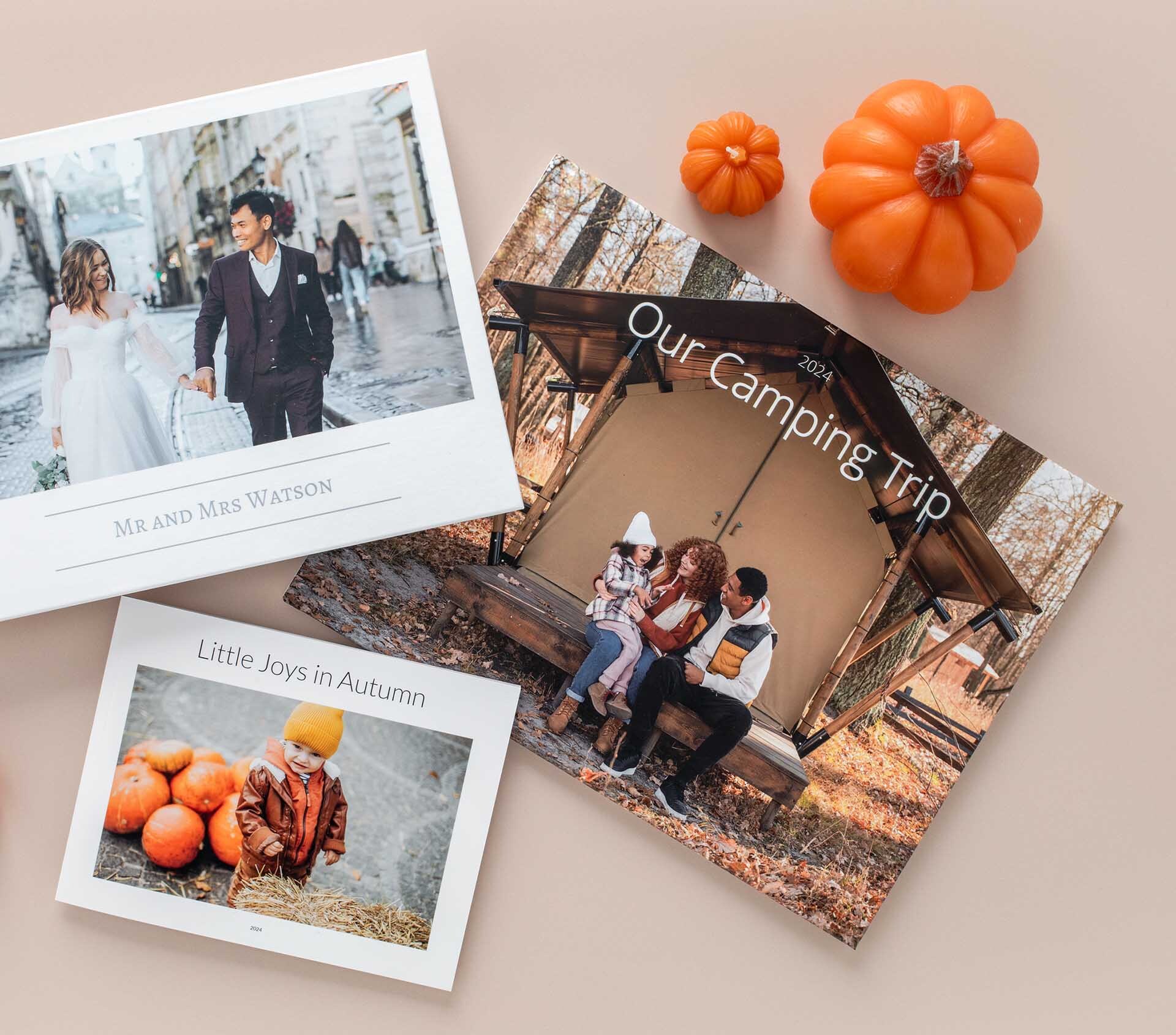 Preserve your memories with customizable photo books available in a variety of sizes and cover options, crafted to showcase every moment with premium quality and style