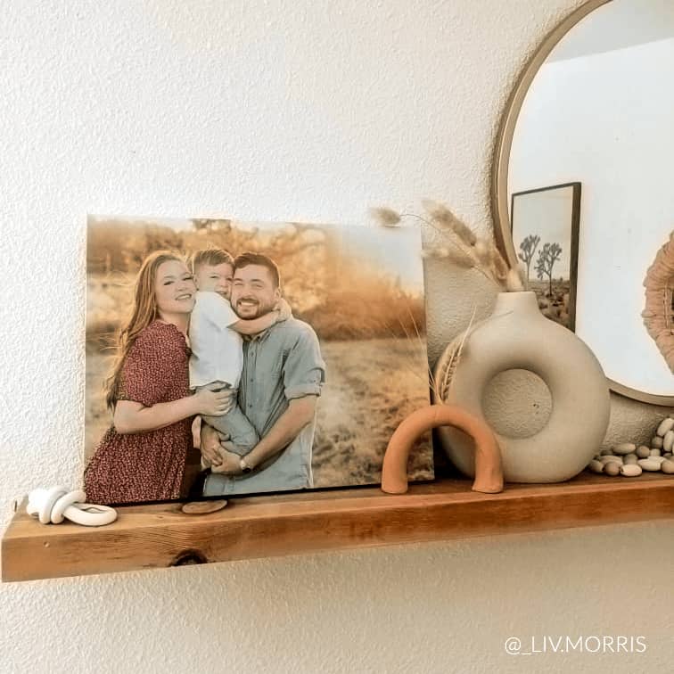 Print your fall family portrait on canvas wall decor like @liv_morris on Instagram