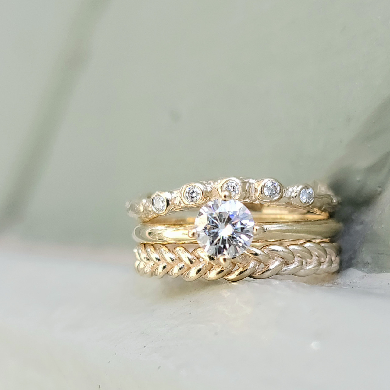 Braided Wedding Ring  Braided wedding rings, Wedding rings, Custom wedding  rings