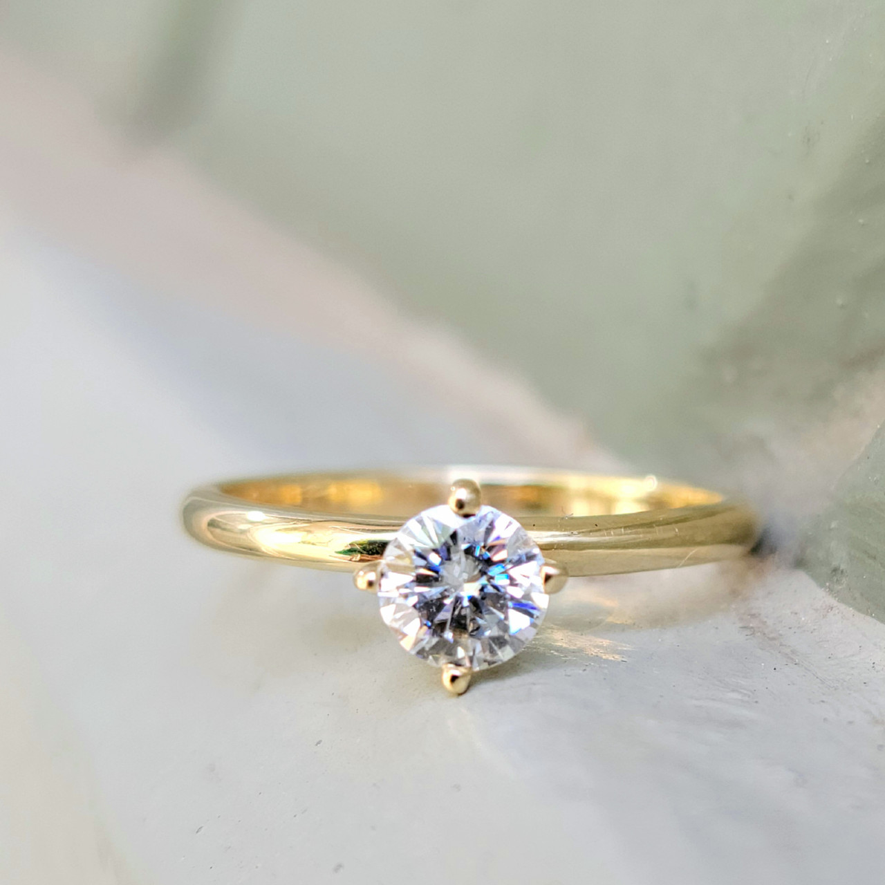 Traditional solitaire store engagement rings