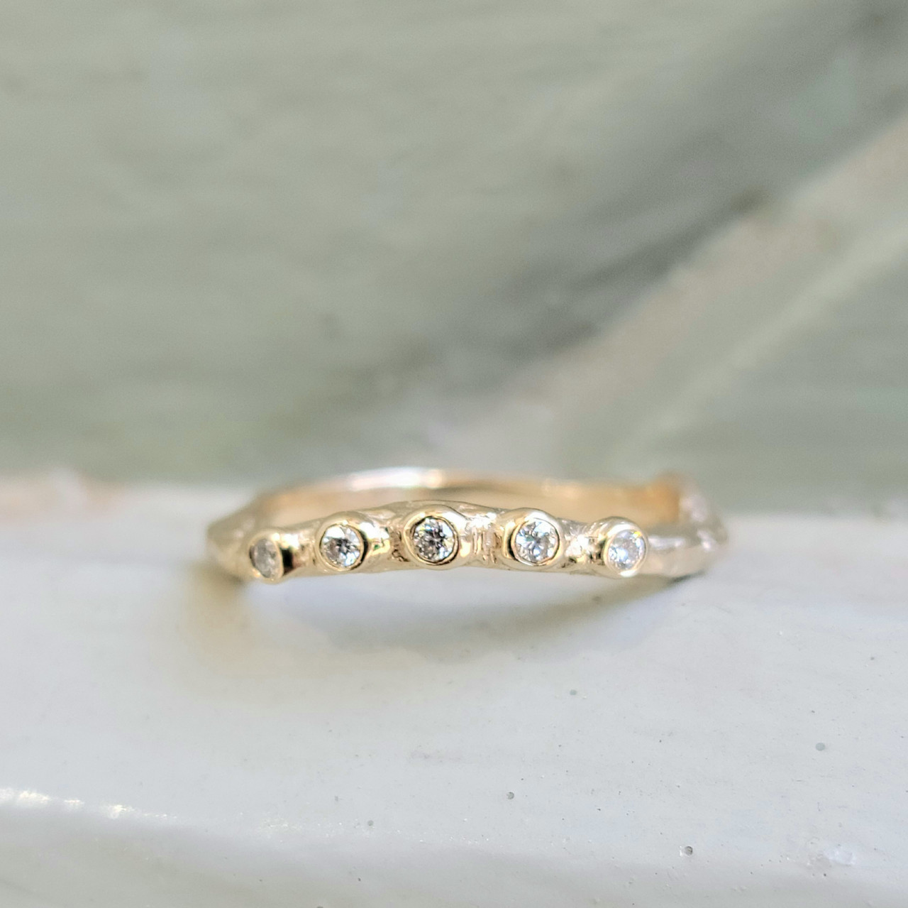 Dainty Twig 1 CT Round Cut Diamond Minimalist Engagement Ring Rose Gold  Plated | eBay