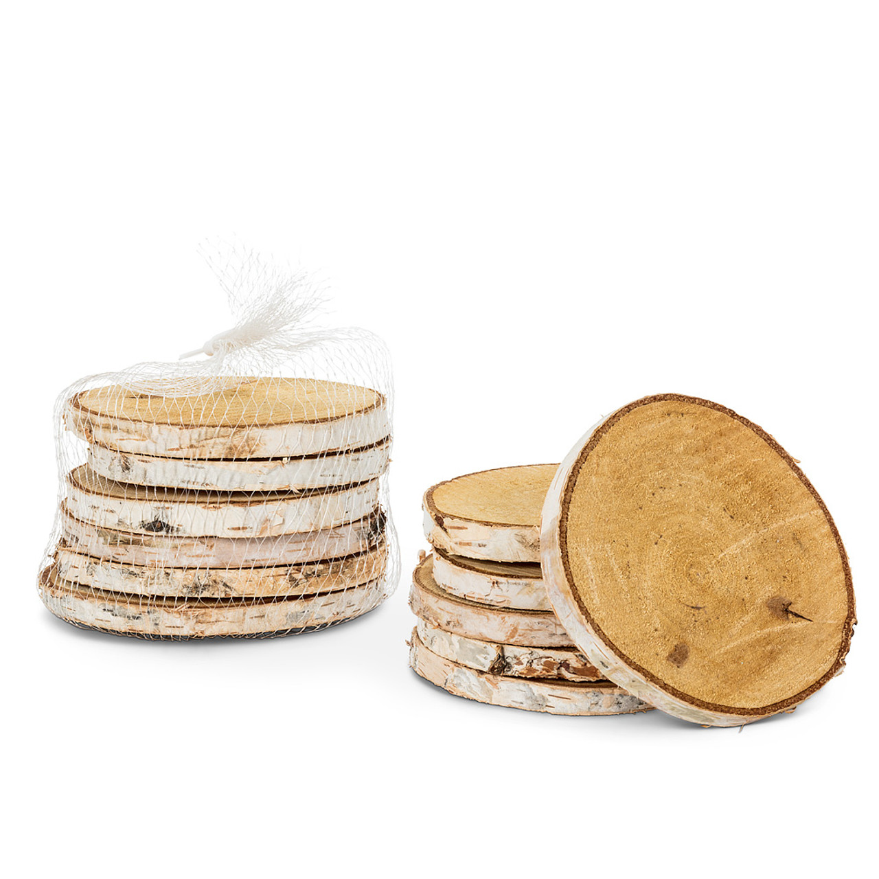 Natural Birch Coaster Set of 6