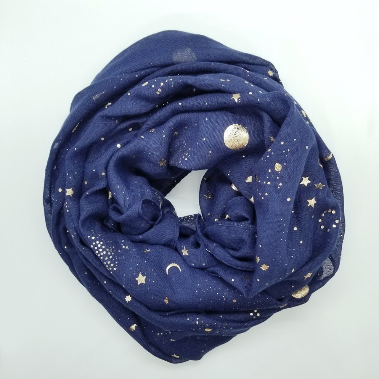 Navy blue polka dot on sale scarf