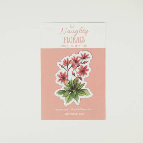 Pink Hepatica Flower Vinyl Sticker Pink Hepatica Flower Vinyl Sticker