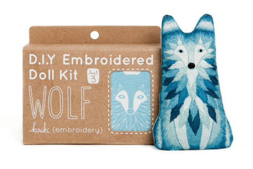 Wolf Embroidered Doll Kit - Level 3 Wolf Embroidered Doll Kit - Level 3