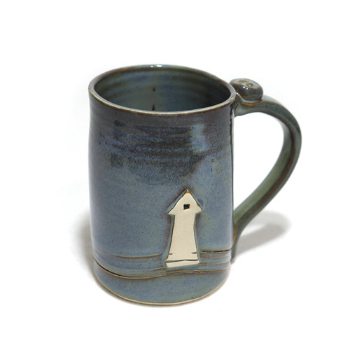 Lighthouse Tall Mug Grey Blue Lighthouse Tall Mug Grey Blue