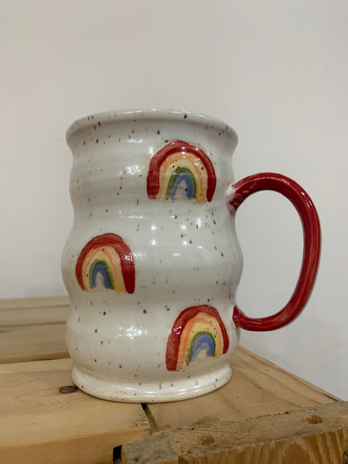 rainbow, mug, coffee, tea, alicia kate pottery 