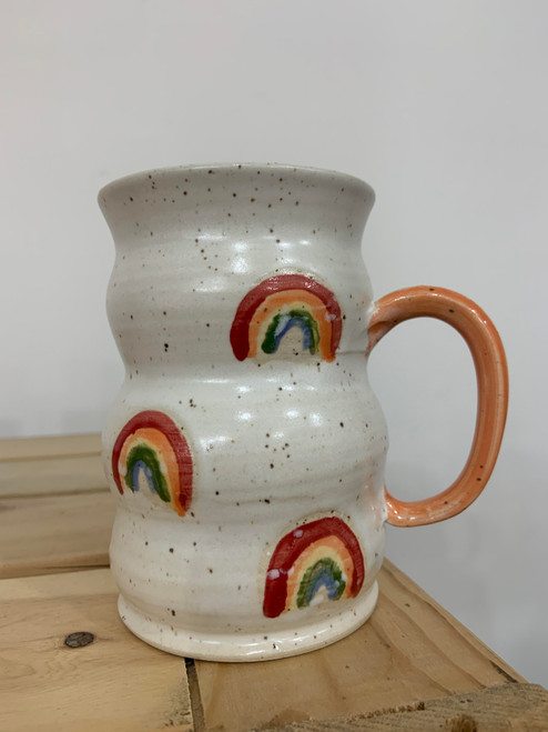 Rainbow Mug - Orange Handle