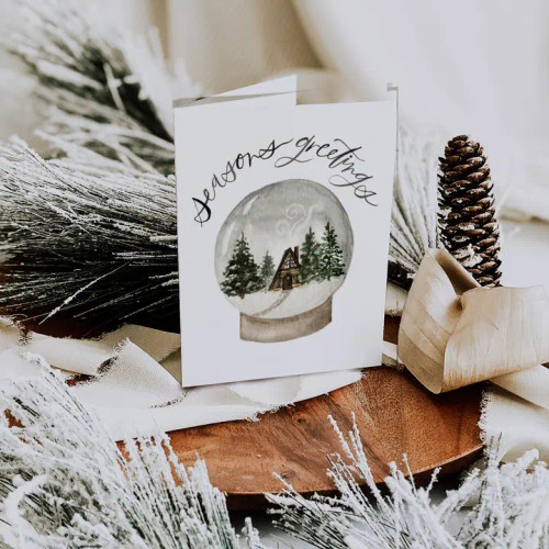 Snowglobe Holiday Card