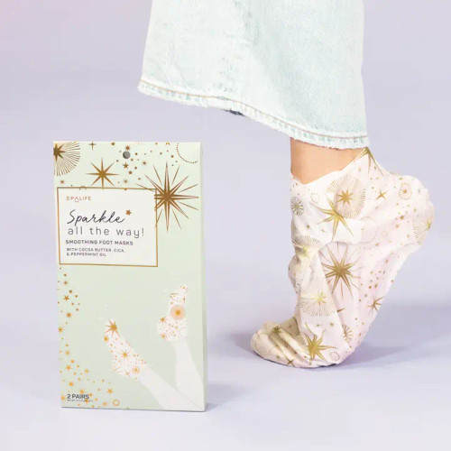 Holiday Sparkle All the Way Smoothing Foot Masks - 2 Pairs

