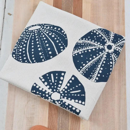 Sea Urchin Tea Towel - Navy Blue Sea Urchin Tea Towel - Navy Blue
