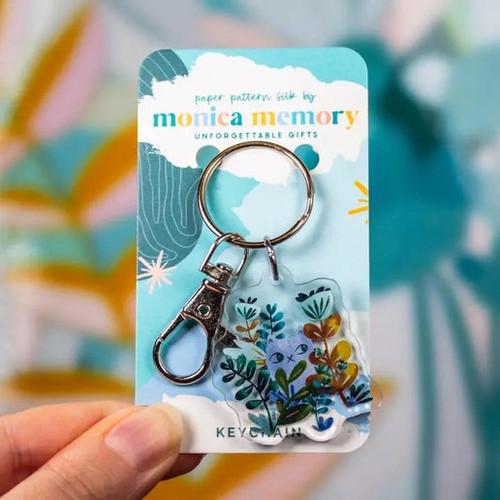 Cat in the Plants Keychain Cat in the Plants Keychain