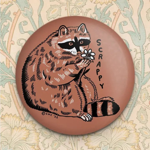 Scrappy Raccoon Magnet