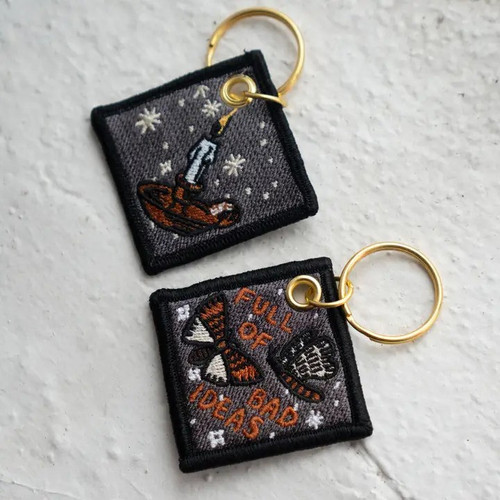 Full of Bad Ideas Embroidered Keychain