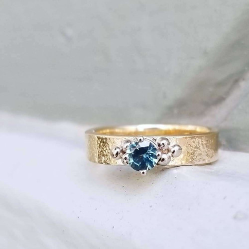 Ready to Ship: Sand Pebble Montana Sapphire Ring, 10k, size 6 Ready to Ship: Sand Pebble Montana Sapphire Ring, 10k, size 6